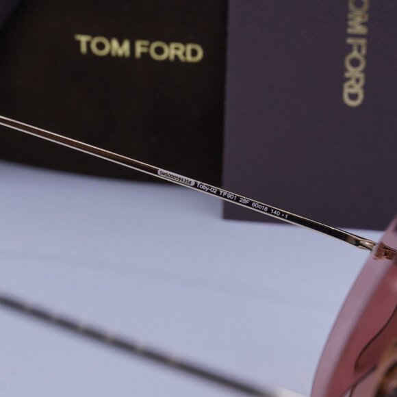 Tom Ford FT0901 28F Toby 02 Square Sunglasses - Gold Purple/Brown - Picture 6 of 10
